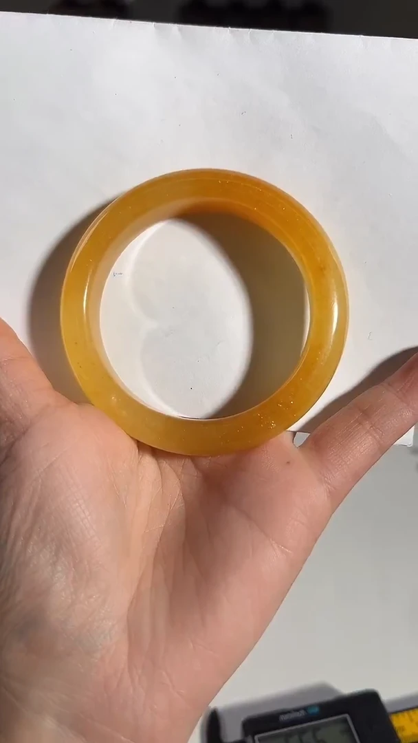未镶嵌石英质玉（黄龙玉）手镯56圈口02