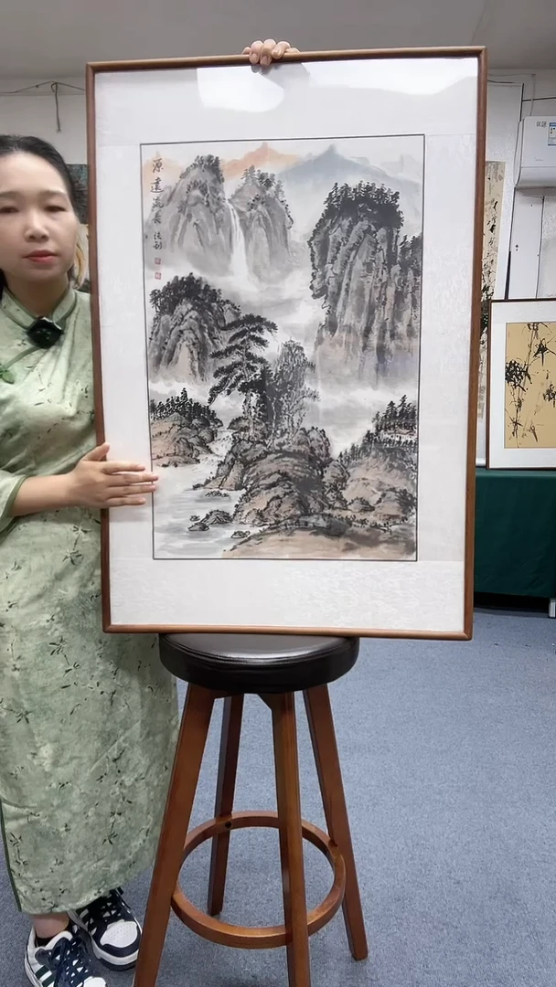 国画62*92实木画框顺丰包邮手绘