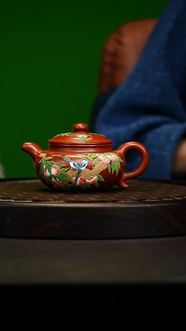 宜兴原矿高端紫砂 二厂朱泥320cc