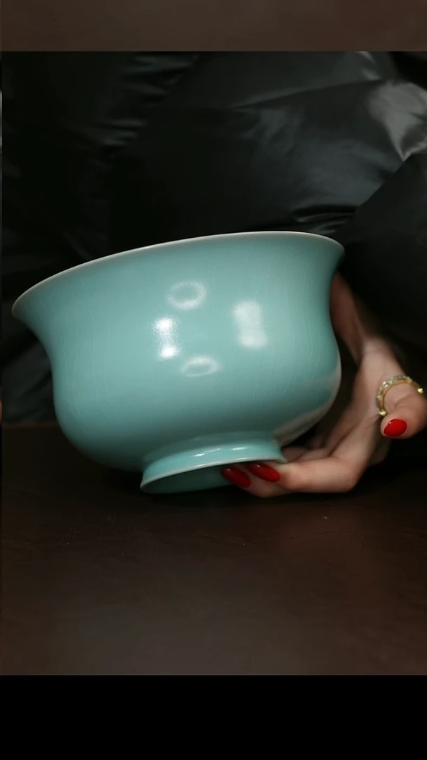 摆件瓷原矿原釉汝宋汝瓷 圆洗