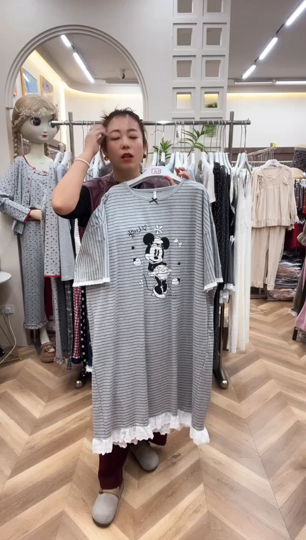 棉半袖睡裙160斤以下