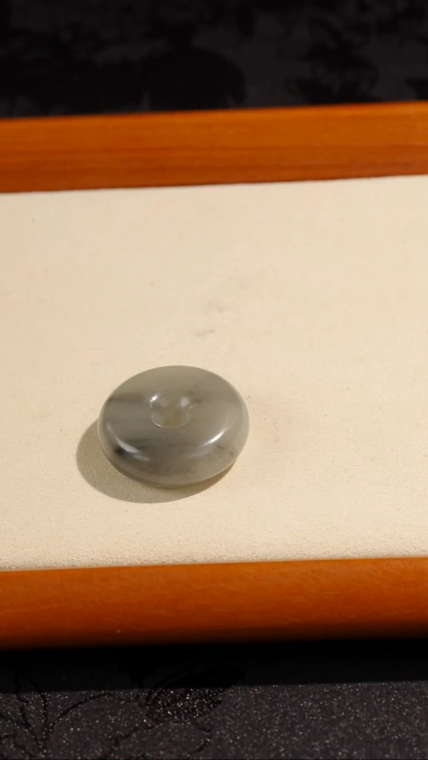 吊坠(不含链)未镶嵌和田玉和田玉于田青花平安扣