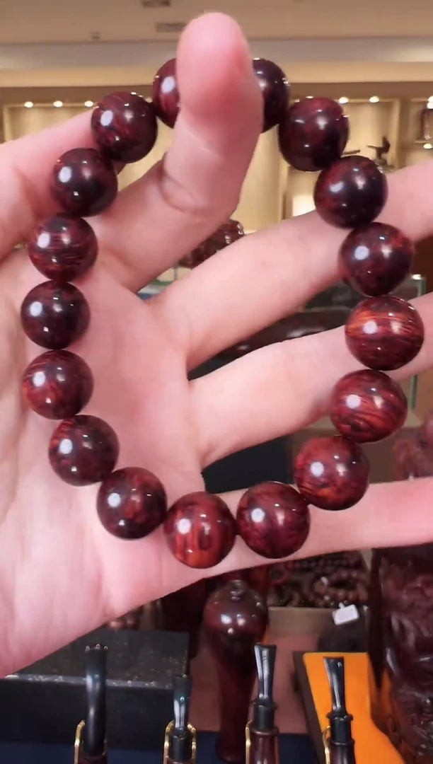 【闪购商品】降真香手串/手链【美比】海南红降1.2圆珠单圈（土埋料）