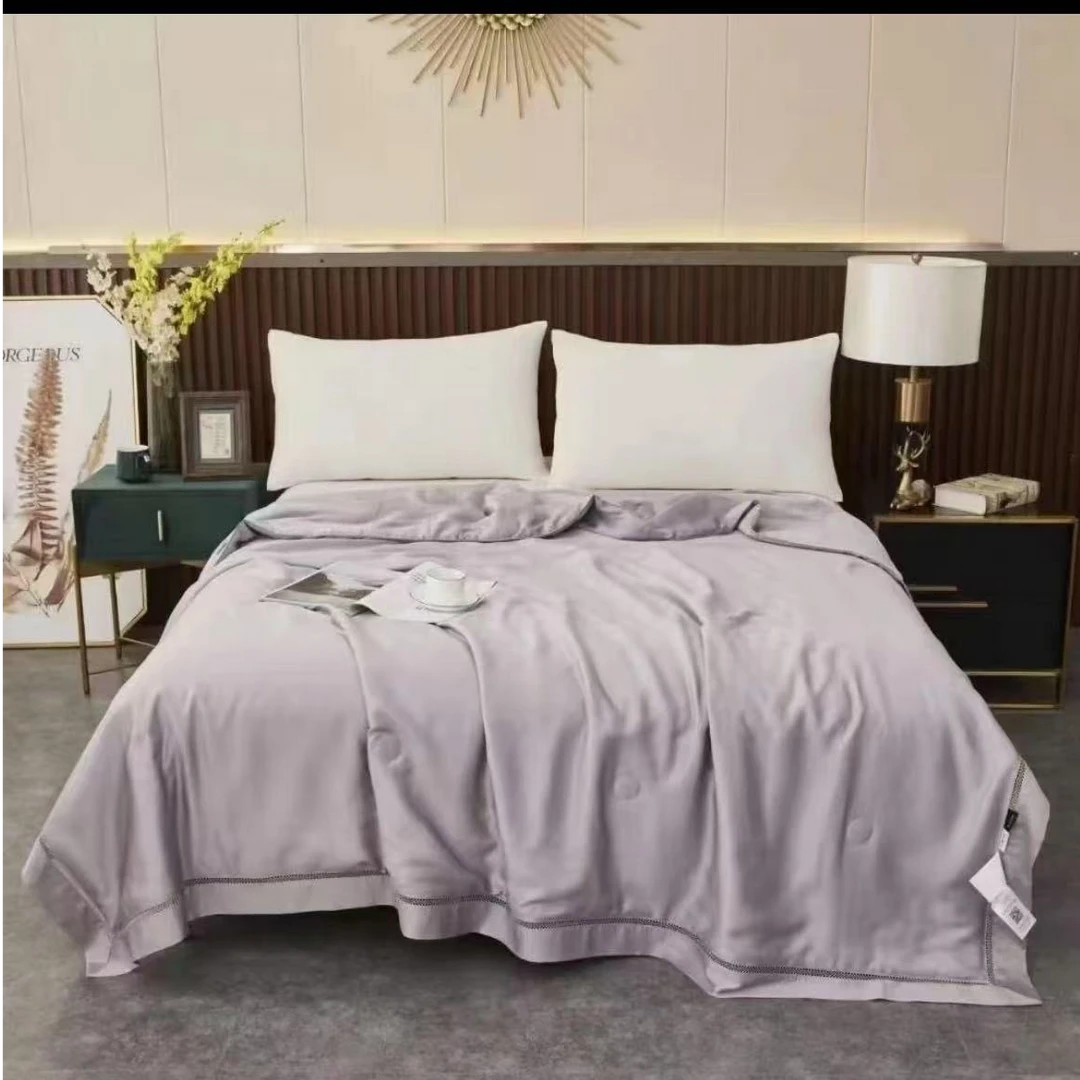 东帝兴/品牌/LF兰精天丝镂空纯色简约单夏凉被