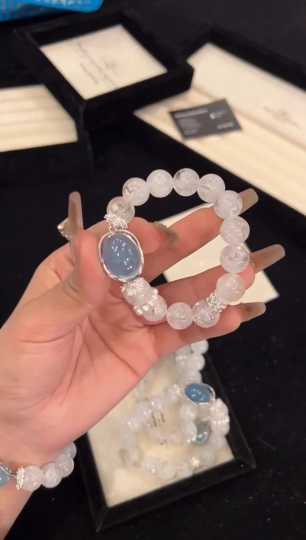 【闪购商品】水晶手链合金白阿赛手链x1276