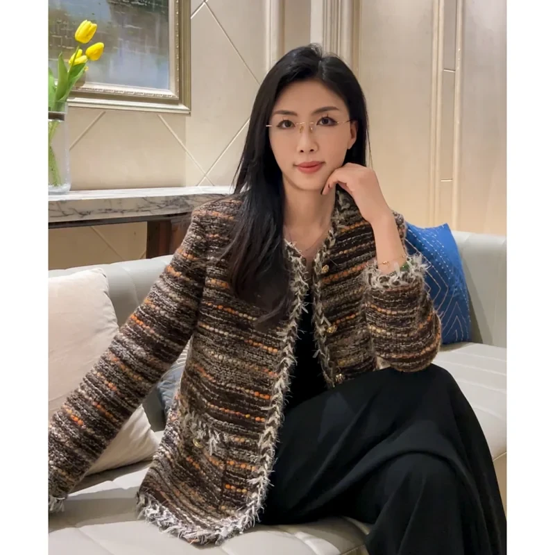 EMPRESS【橡树棕中长款小香外套】