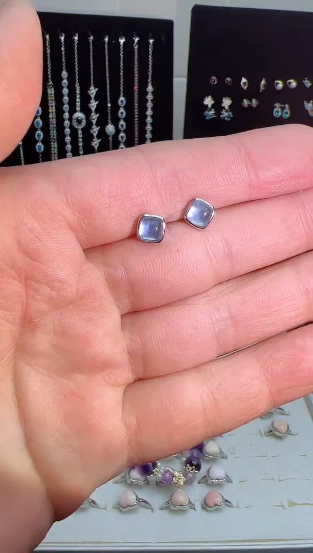 【闪购商品】海蓝宝石耳坠银S925镶嵌0000