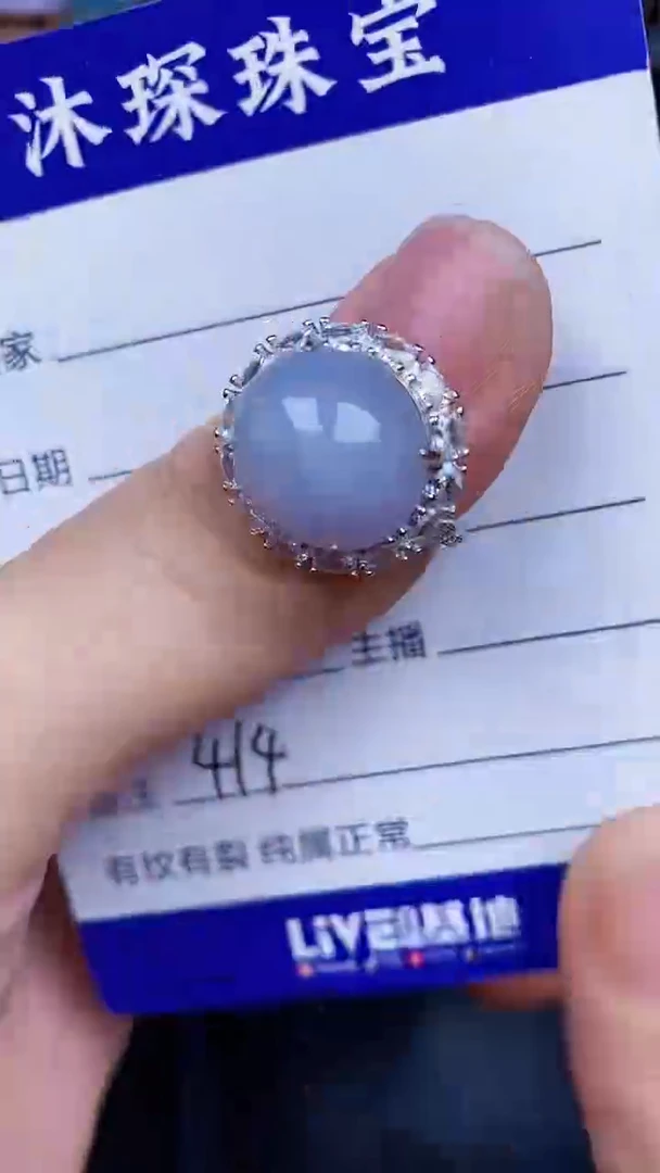 翡翠戒指银S925镶嵌4140