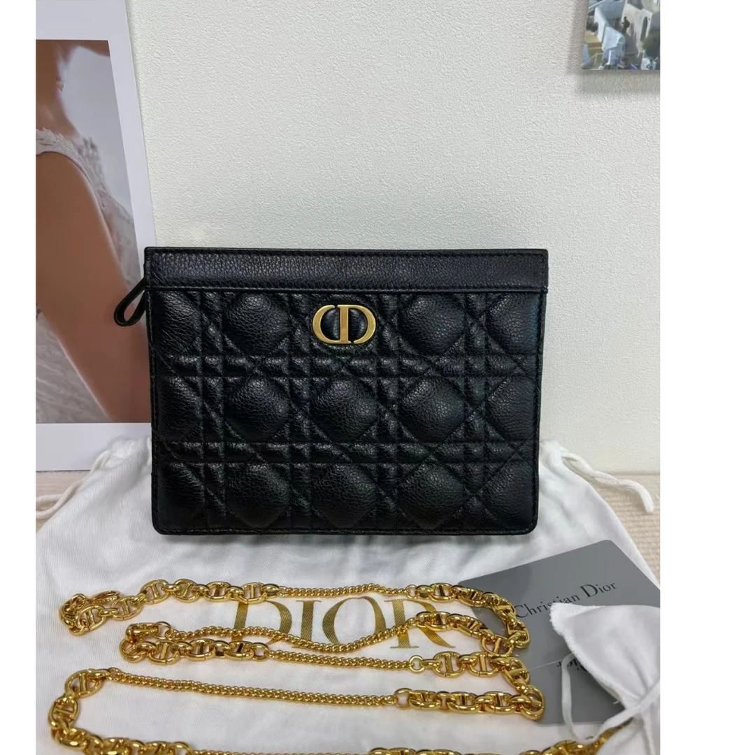 95新 DIOR/迪奥 CD caro woc黑金单肩包22年/38400412