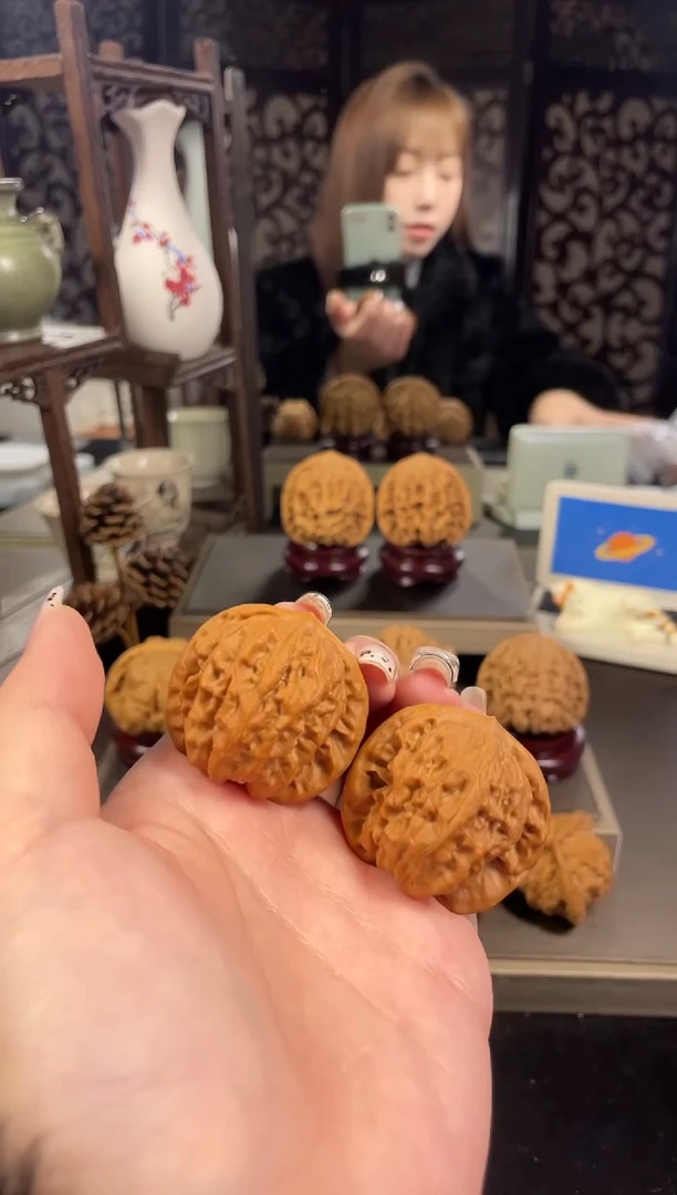 【闪购商品】文玩核桃把件野狼38尺-15