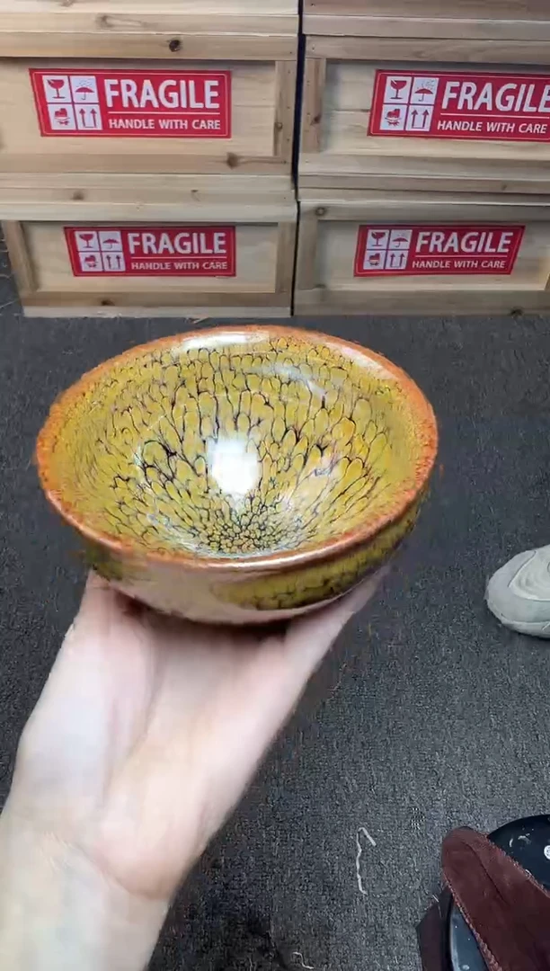 茶盏金鹧鸪 点茶 建窑建盏主人杯