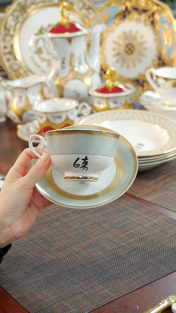 瓷片咖啡杯碟6套  福利价