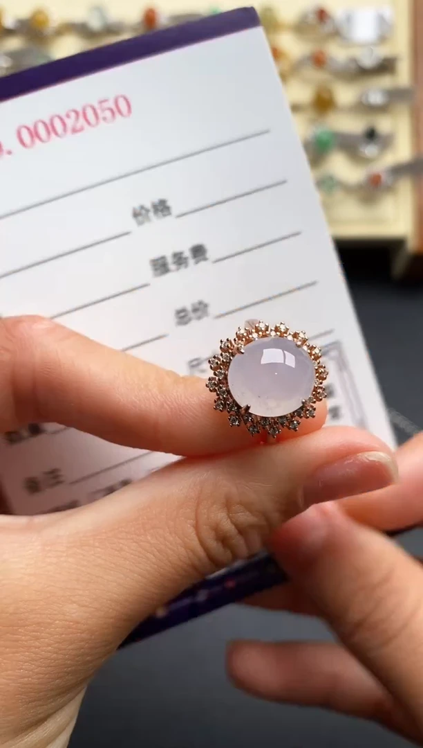 银S925镶嵌戒指翡翠44444444+7