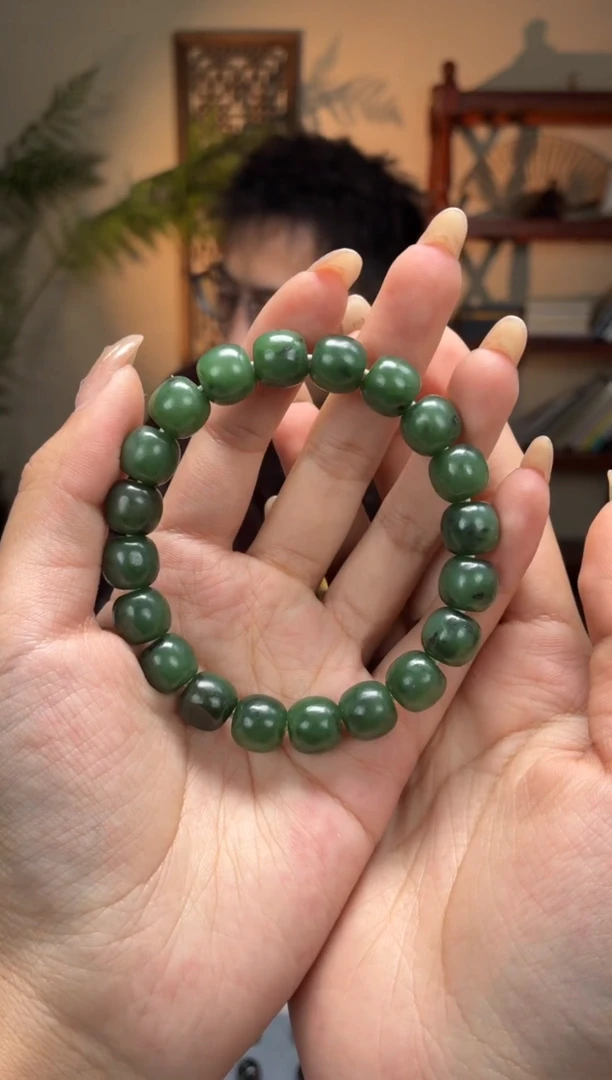 未镶嵌手串和田玉碧10-11老