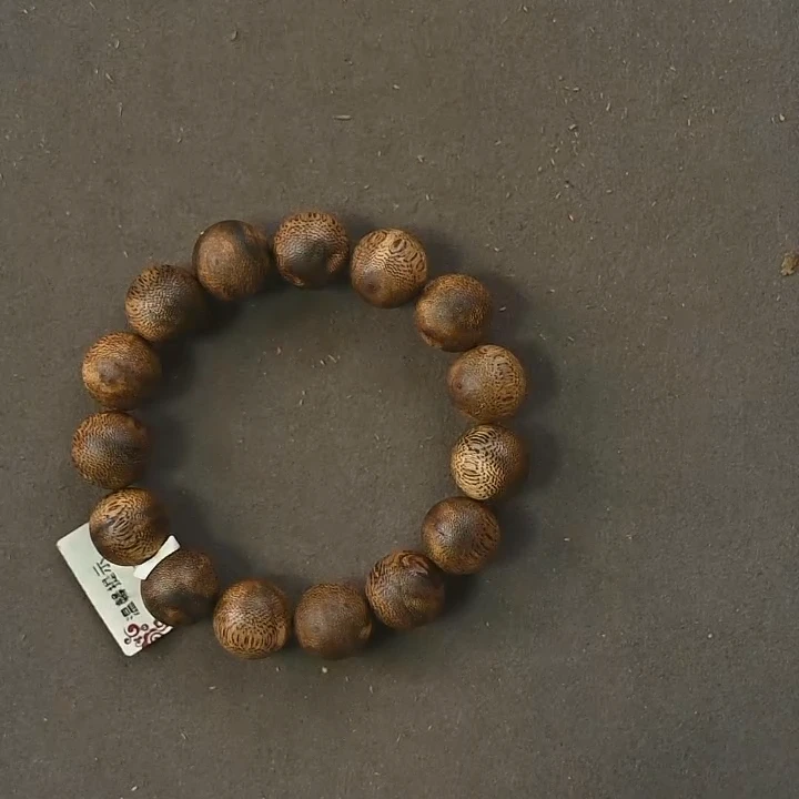 沉香沉香手串14mm圆珠单圈高结油奇楠沉香不压油【多样性发其一】