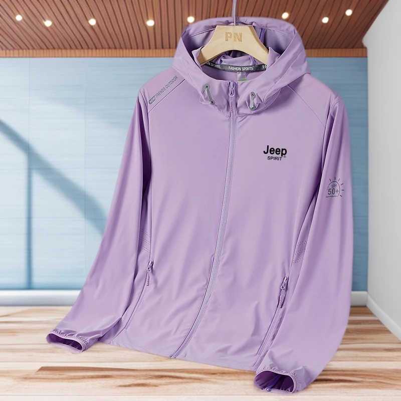 Jeep防晒衣女款夏季薄款冰丝透气防紫外线户外皮肤衣