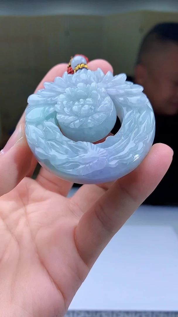 【闪购商品】定制翡翠未镶嵌4969bb-毛货挂件132