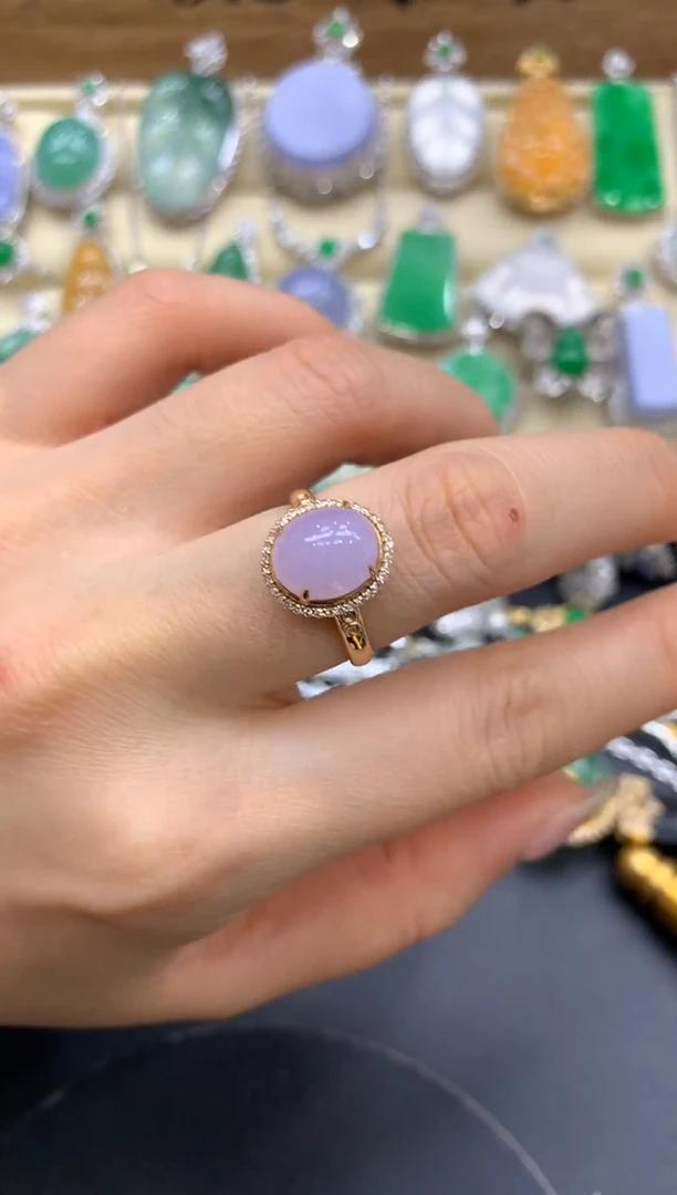 【闪购商品】翡翠戒指18K金镶嵌410-中国好珍宝