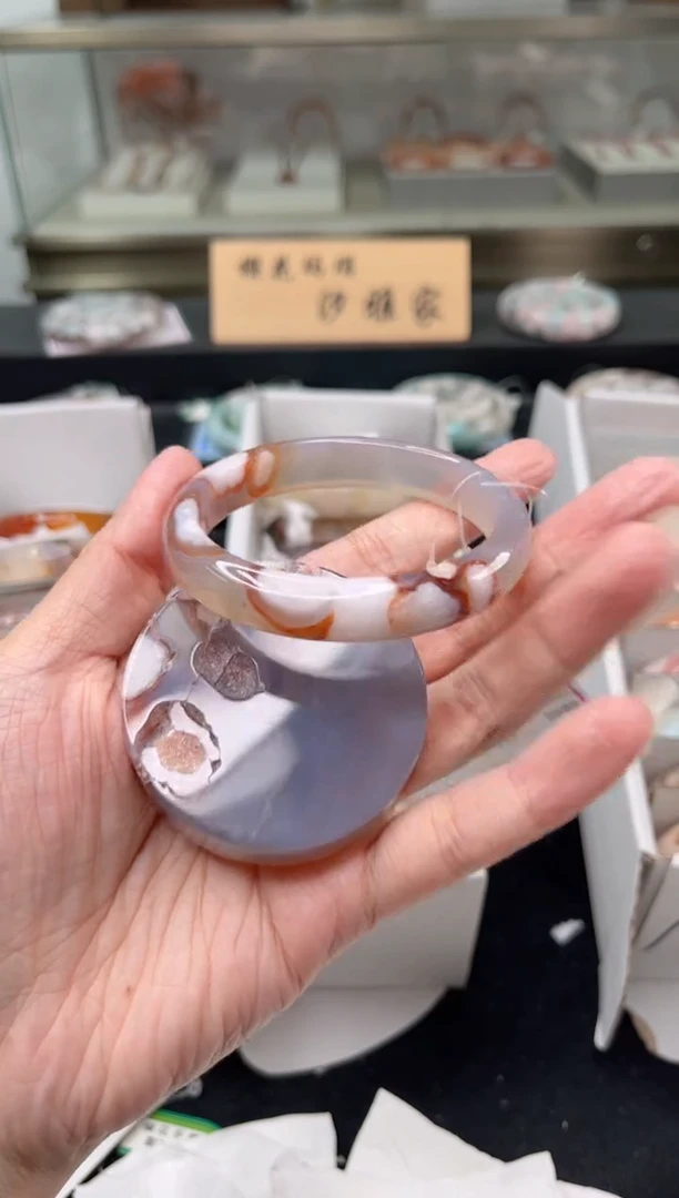 未镶嵌手镯石英质玉57圈口（赠品镯心）35221