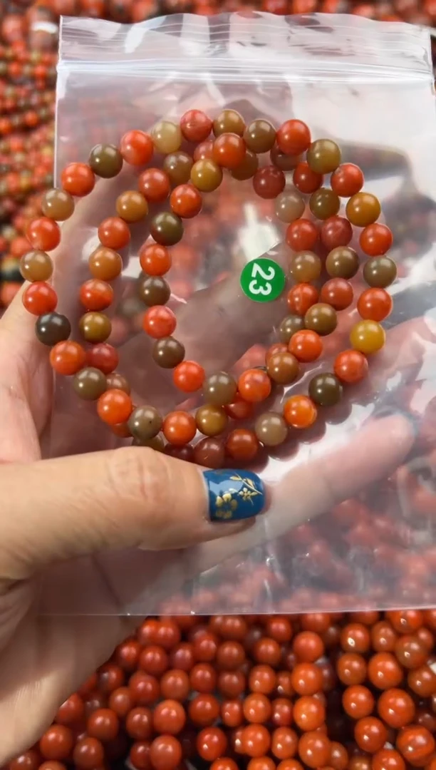 未镶嵌手串南红玛瑙7+