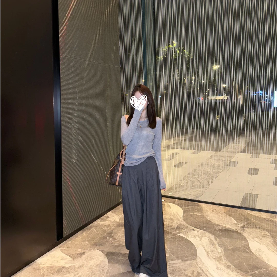 TUDJ【李金贤专属】流光风春秋针织打底衫内搭女款长袖修身羊毛上衣