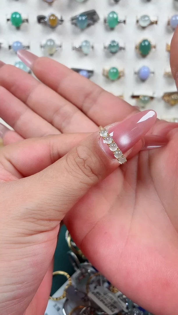 银S925镶嵌戒指翡翠.