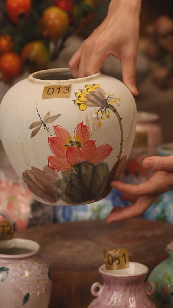 陶瓷013景德镇设计师手作花器摆件侘寂风