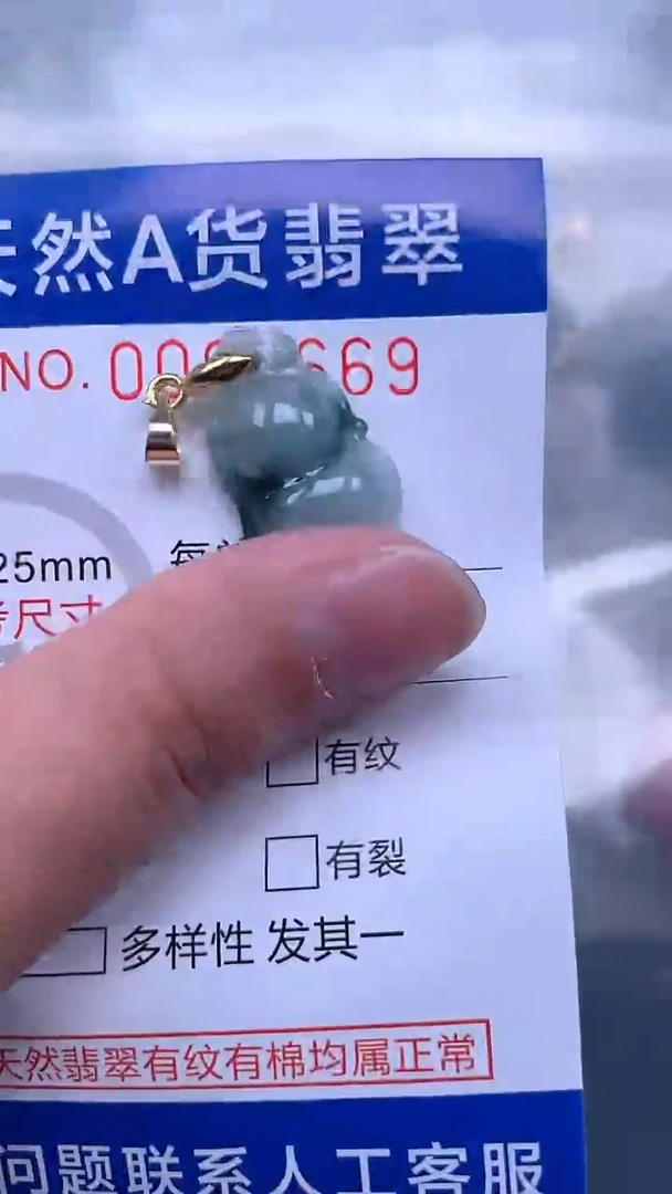 翡翠未镶嵌吊坠(不含链)1