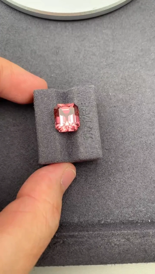 未镶嵌裸石碧玺5.2ct 粉碧玺 定制 BH