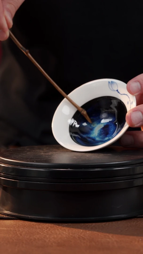 瓷片窑变斗笠杯---何白就是中国白---