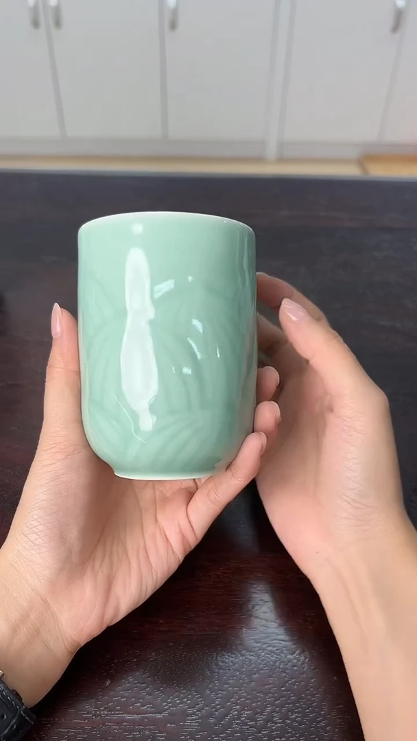 龙泉云间青瓷小米茶器