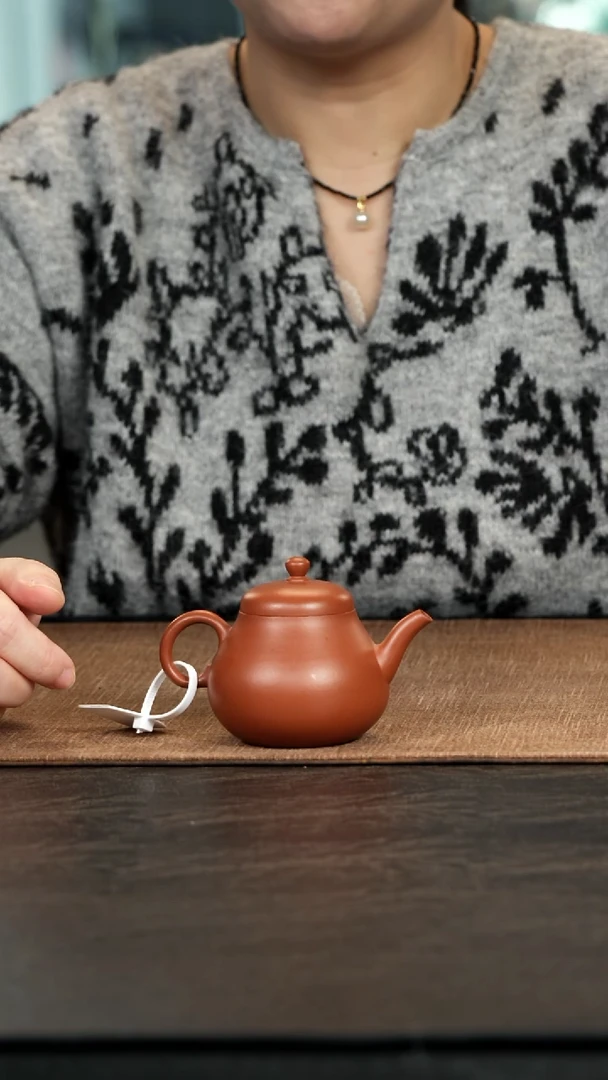 茶壶紫砂朱泥俏梨110cc