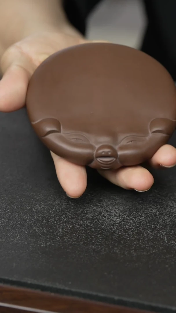 紫砂茶宠小猪杯垫