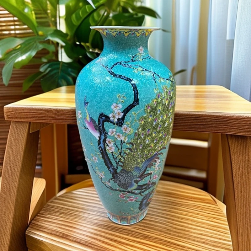 XD-GH-233富贵吉祥粉彩扒花瓶礼盒装-王