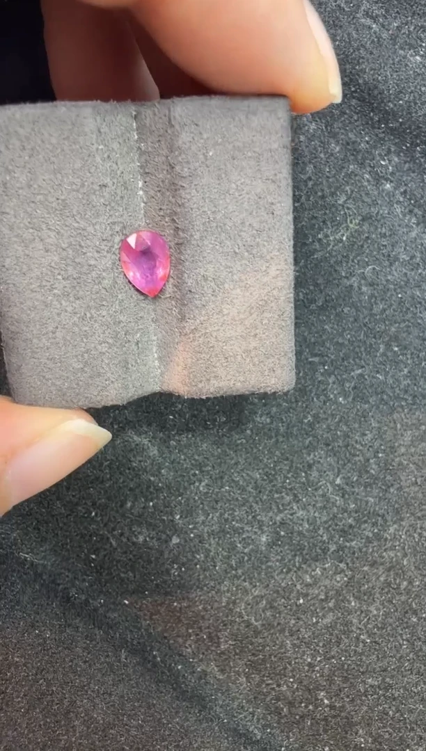 未镶嵌定制定制蓝宝石1.09克拉天然帕帕拉恰aigs无烧