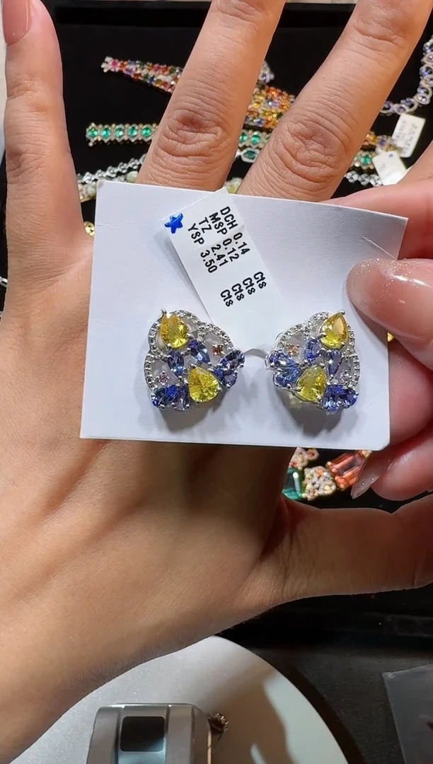 【闪购商品】定制蓝宝石耳饰未镶嵌耳饰