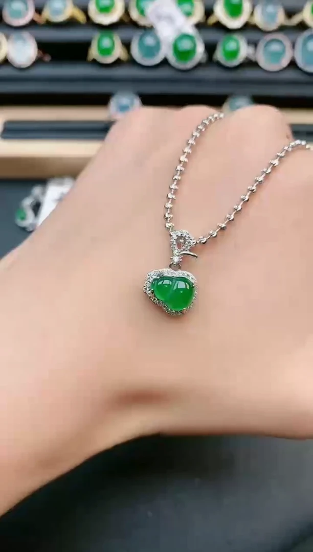 翡翠戒指银S925镶嵌111111
