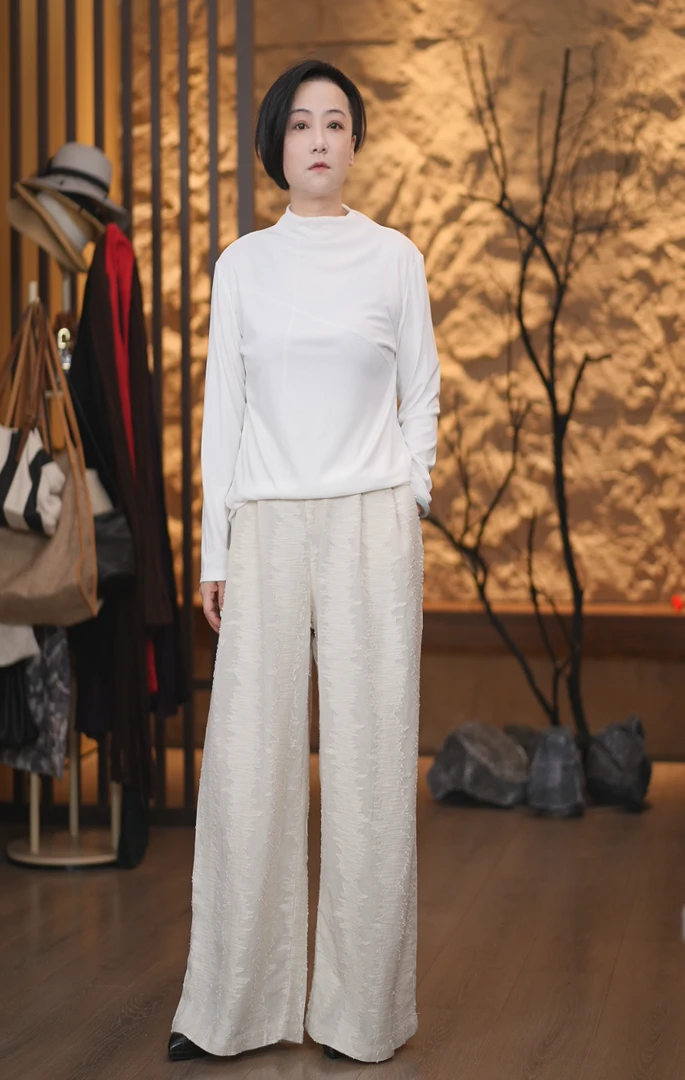 【蓉哥出品】灵系列亚麻剪花阔腿裤F51