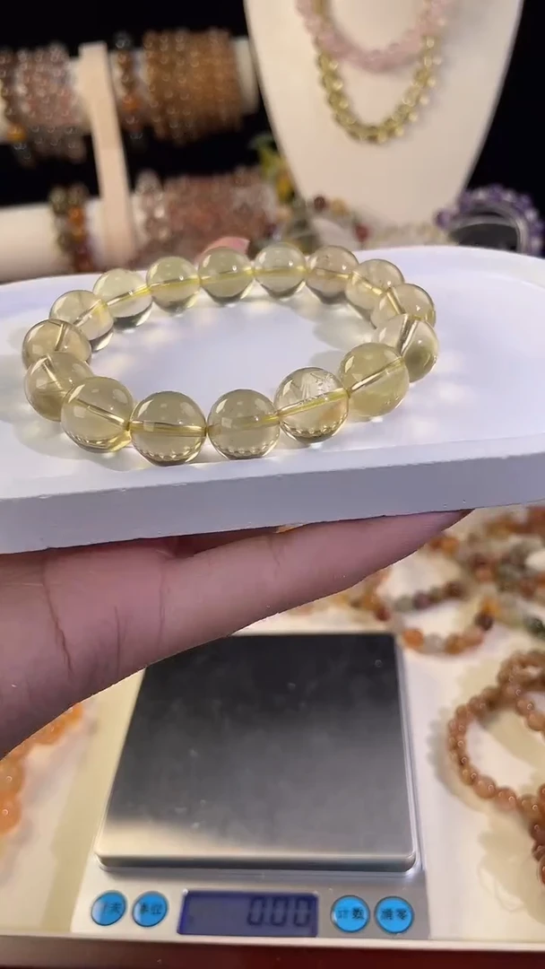 未镶嵌手串水晶13M高品黄水晶