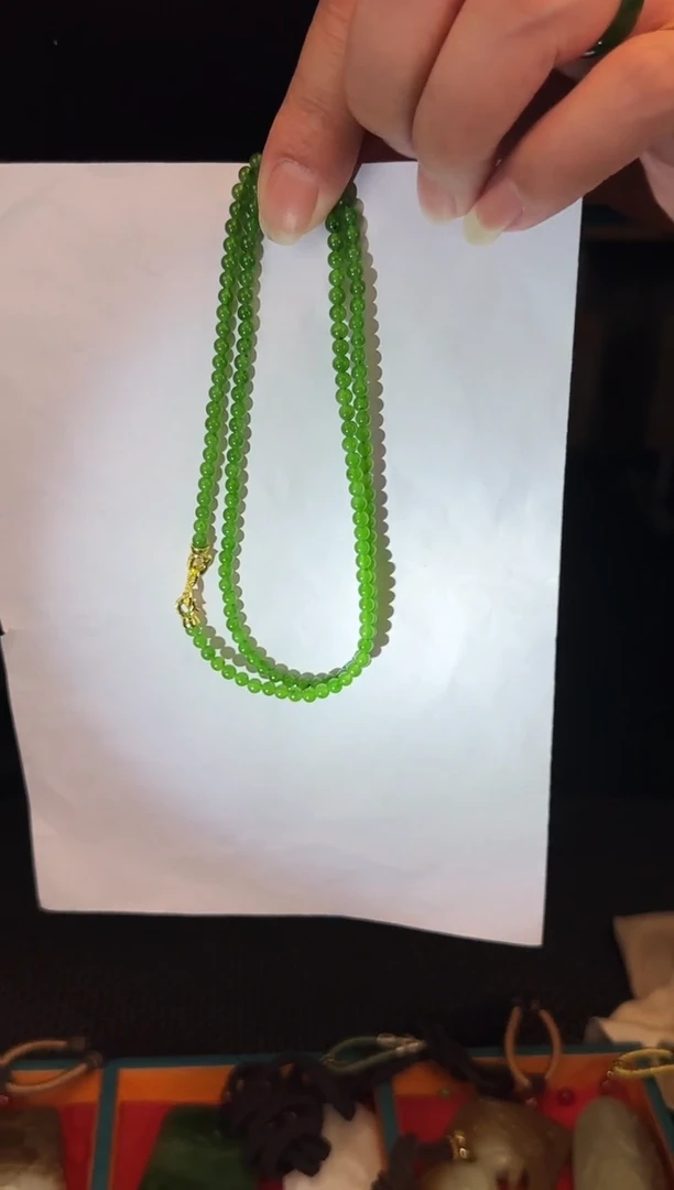 颈饰未镶嵌和田玉卡4小米链