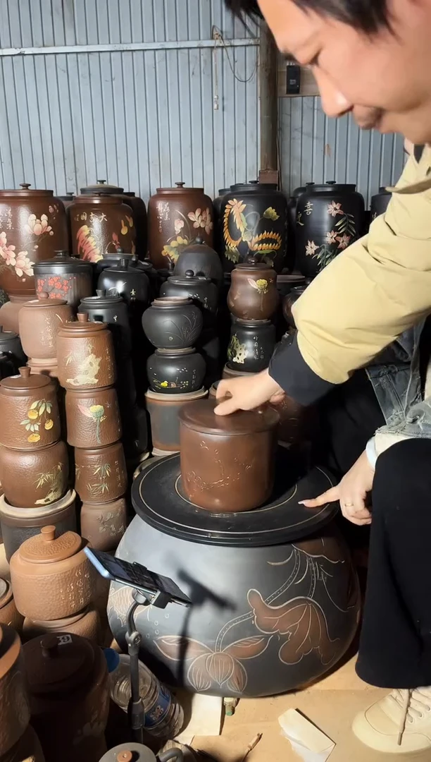 【闪购商品】壶完品 茶叶罐  古铜色 梅花 小五饼