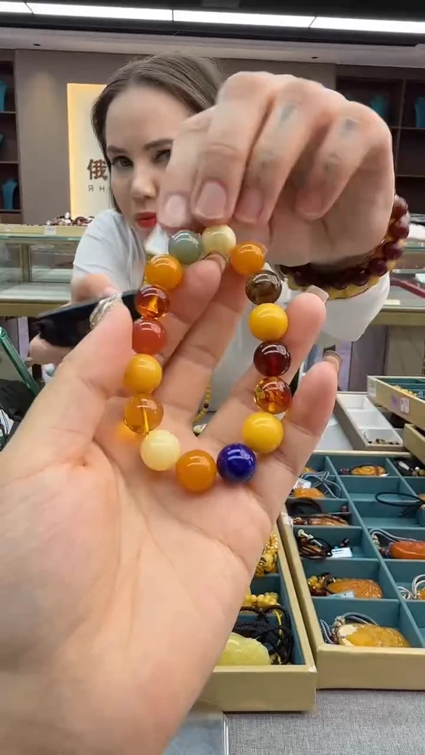 手链琥珀未镶嵌244秒拍号 假一罚三 12mm