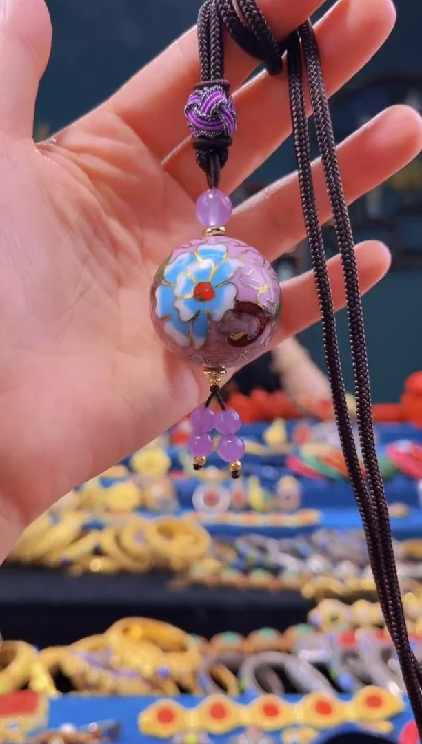 【闪购商品】非遗绝技 景泰蓝3.0吊坠 粉