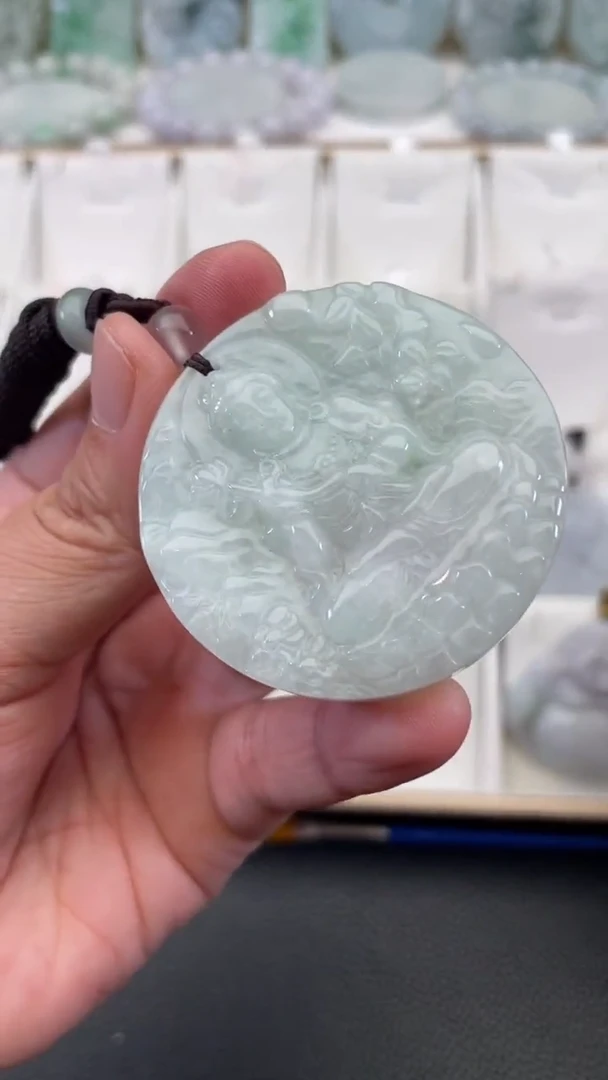 颈饰未镶嵌翡翠天然缅甸翡翠A货120