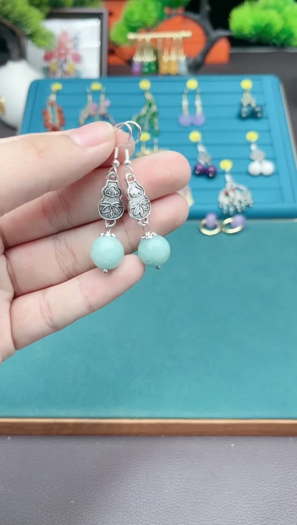 【闪购商品】玛瑙/玉髓耳钉银S925镶嵌418000