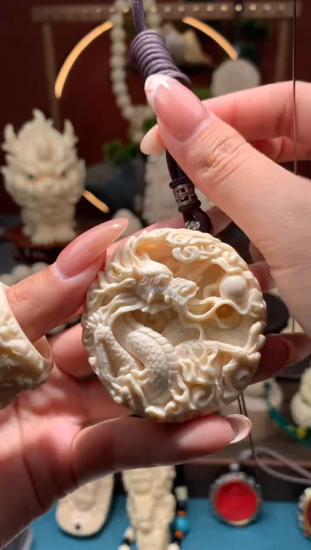 【闪购商品】菩提根/象牙果手串【重工版】龙凤呈祥