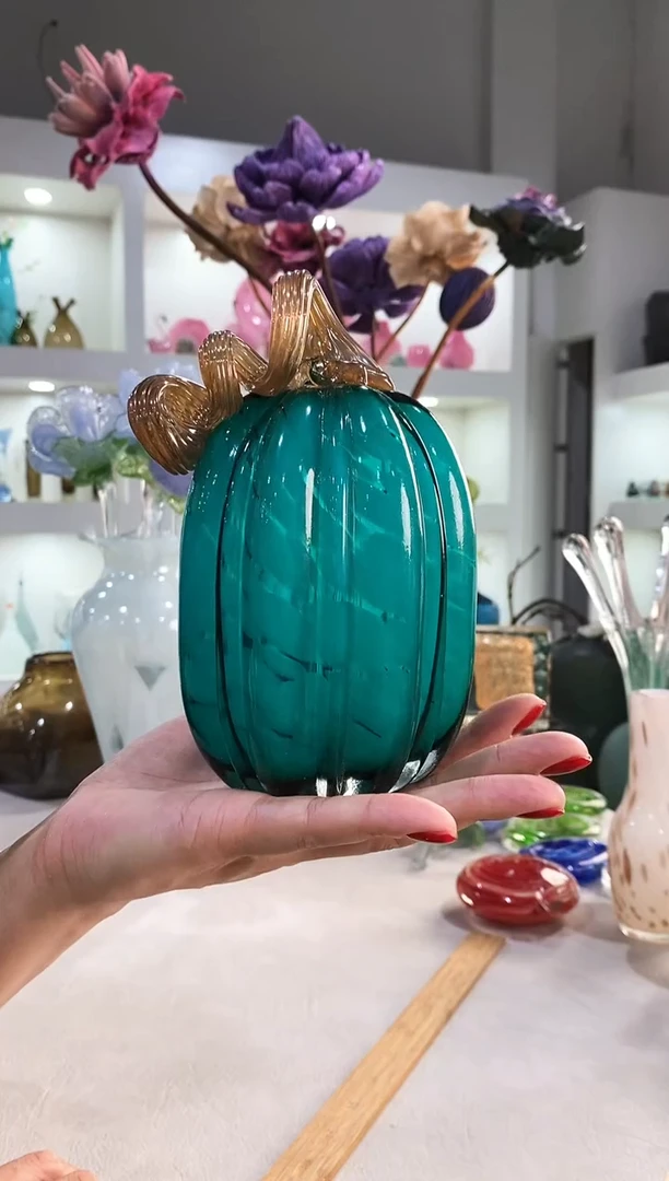 慕忆家手作琉璃花瓶微瑕