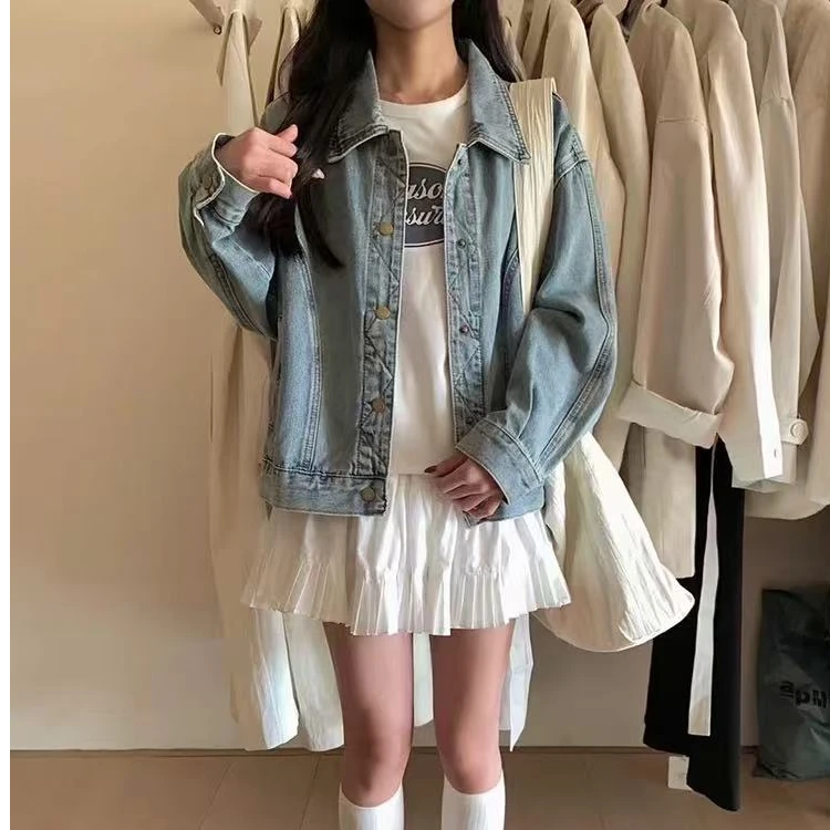 JW01#早春新款宽松韩系穿搭牛仔外套