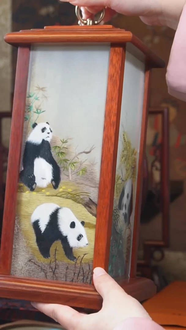 刺绣摆件摆台双面绣花