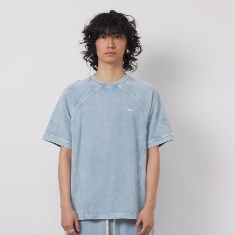 Kaalixto套色喷马骝T恤男士春夏水洗